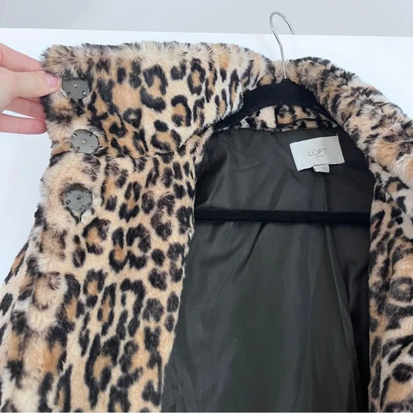 LOFT Animal Print Teddy Jacket - Picture 3 of 5